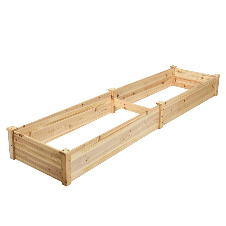 Wooden Vegetable Raised Garden Bed for Backyard Patio BalconyCostway Gallery View 1 of 10
