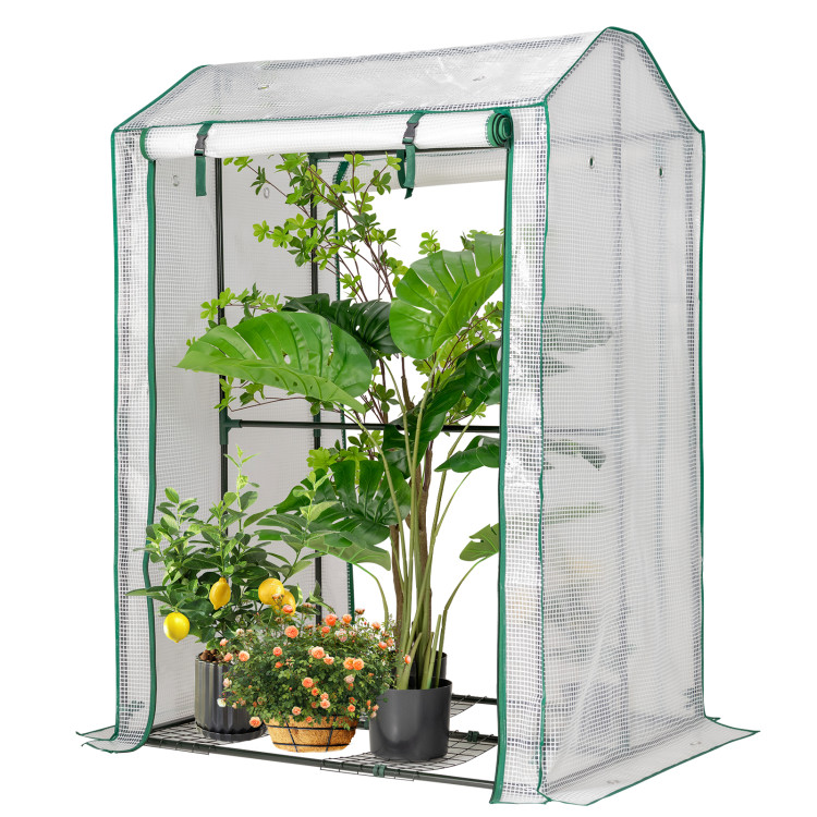 Walk-in Garden Greenhouse Warm House for Plant GrowingCostway Gallery View 8 of 10