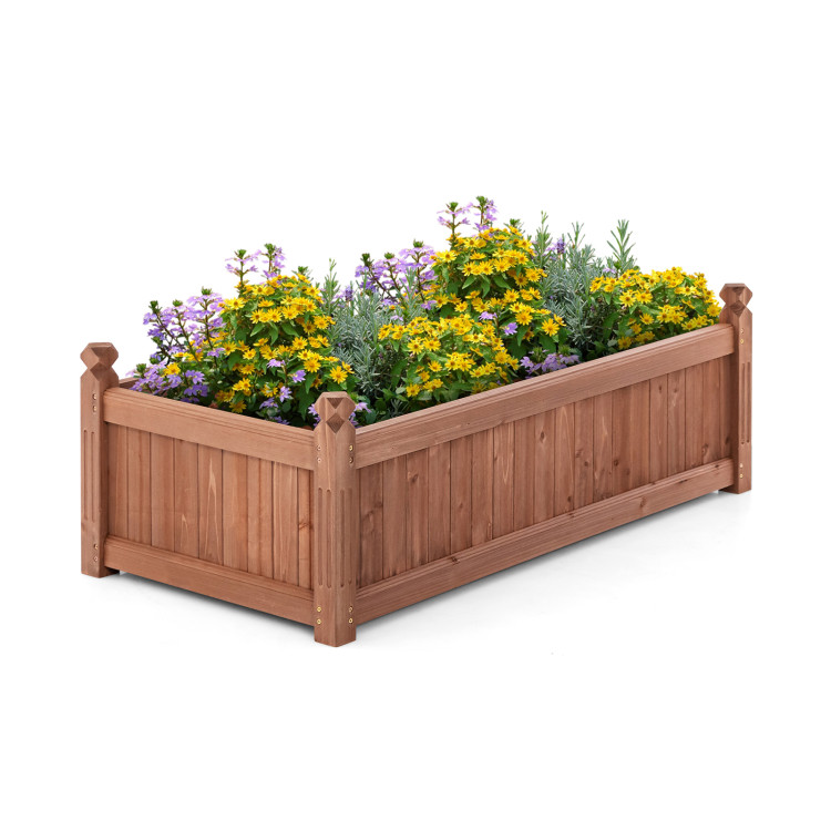 46 x 24 x 16 Inch Rectangular Planter Box with Drainage Holes for