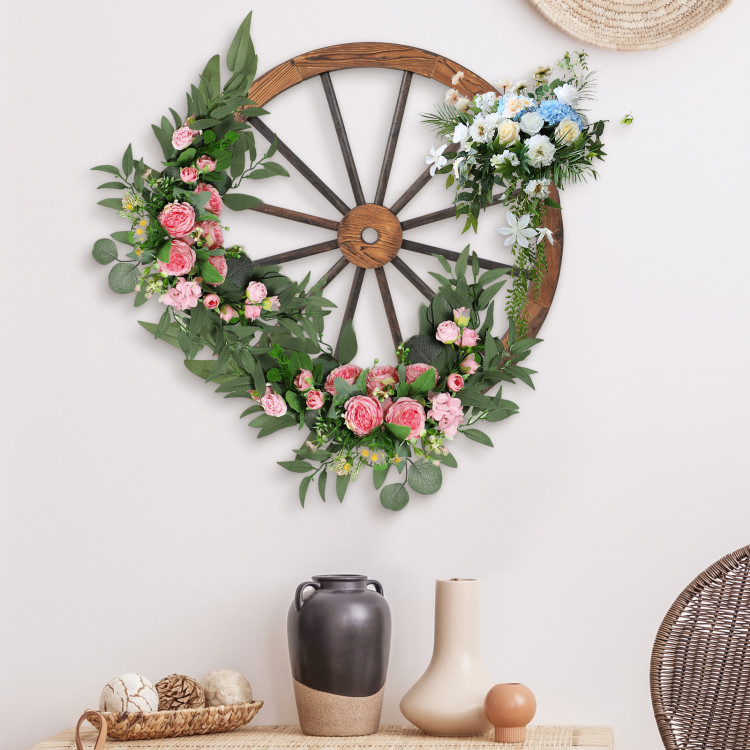 Set of 4 Decorative Wooden Wagon Wheels 30 Inch Vintage Wagon Wheel Wall Decor - Gallery View 1 of 11