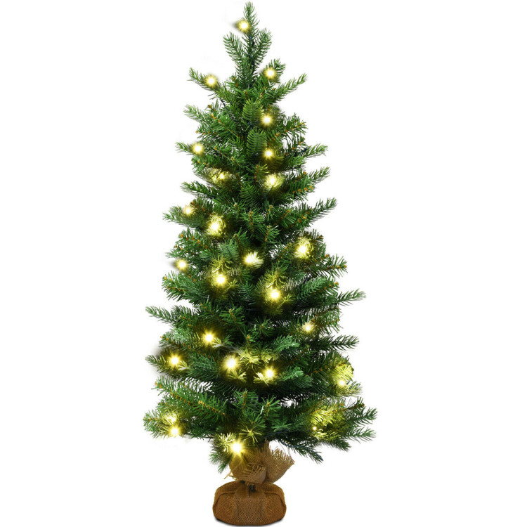 3 Feet Tabletop Battery Operated Christmas Tree with LED lightsCostway Gallery View 9 of 9