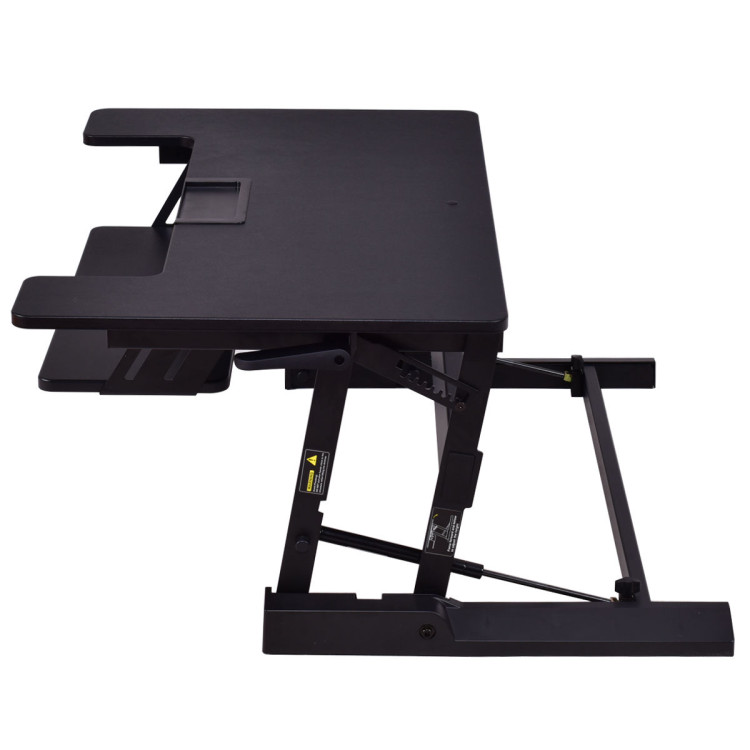 Height Adjustable Lift Rising Laptop Desk with Pen SlotCostway Gallery View 8 of 11