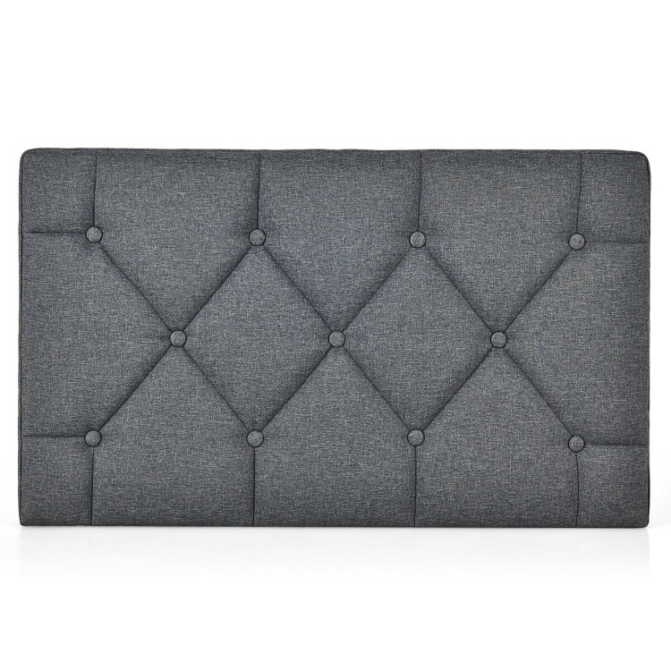 Upholstered Wall Mounted Headboard with Tufted Button Linen FabricCostway Gallery View 1 of 10