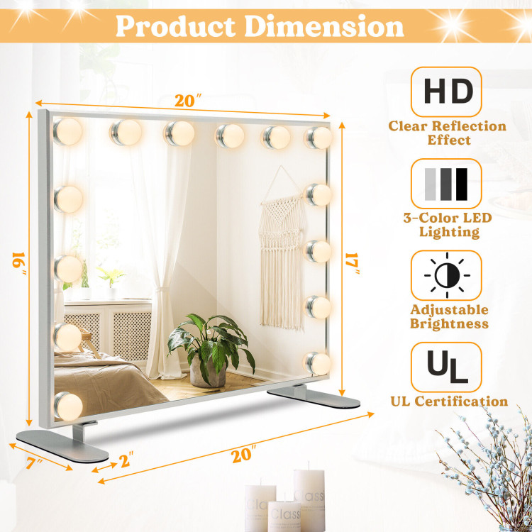 Vanity Lights for Mirror Dimmable Mirror Lights Stick On, 22Ft. 14 Bulbs