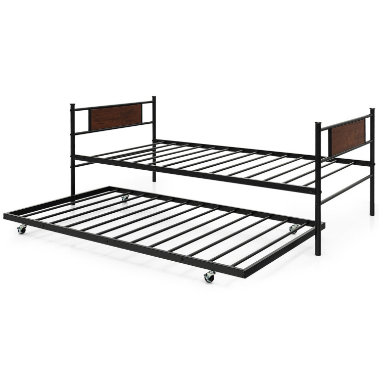 Twin Size 2-In-1 Daybed Frame with Pullout TrundleCostway Gallery View 1 of 9
