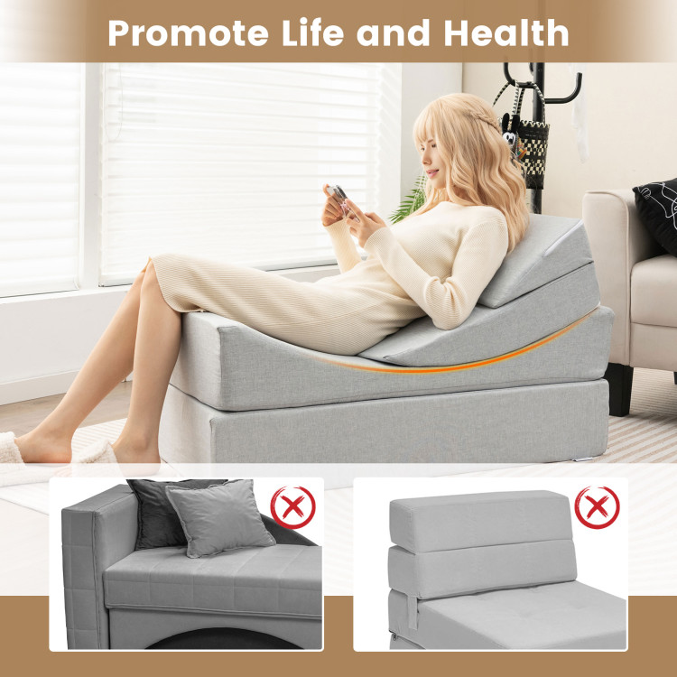 .com: MAXDIVANI Folding Bed Couch, Folding Foam Sofa Bed