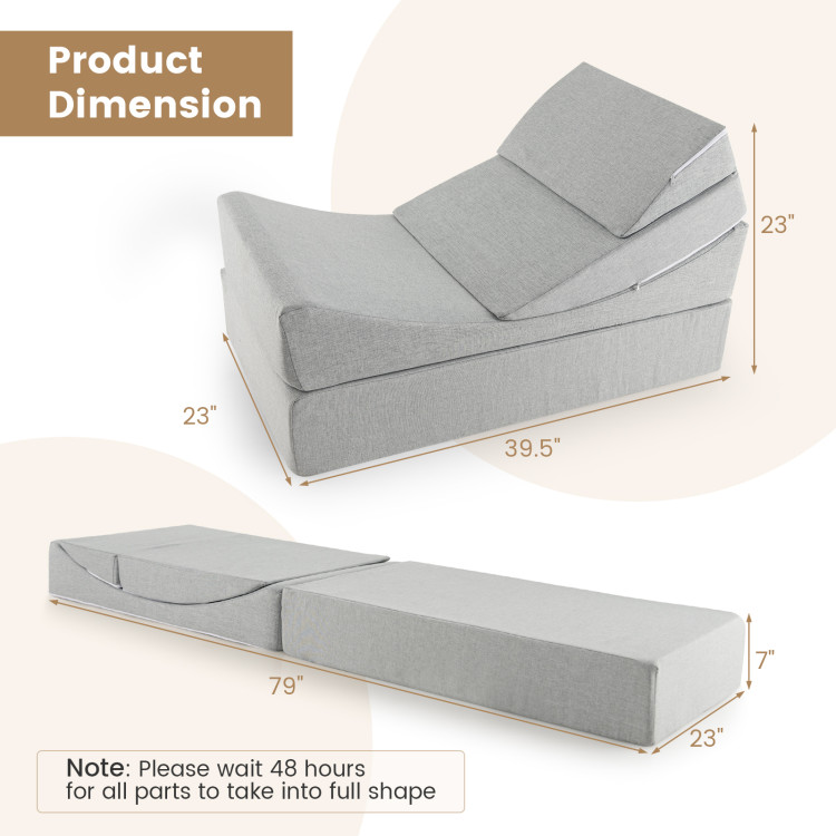Sleeper Chair Folding foam Beds, Flip Sofa Bed, Portable Foam