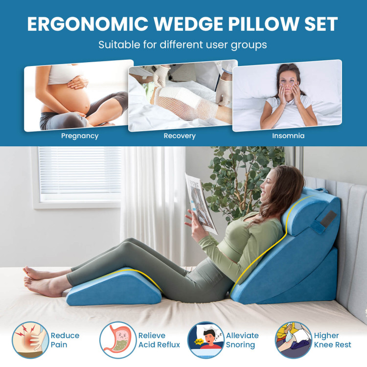Knee Pillow - Ergonomic Knee Wedge For Pain Relief