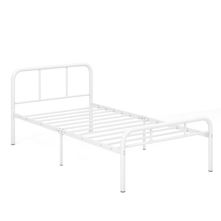 Modern Metal Platform Bed with Headboard and Footboard - Gallery View 1 of 10