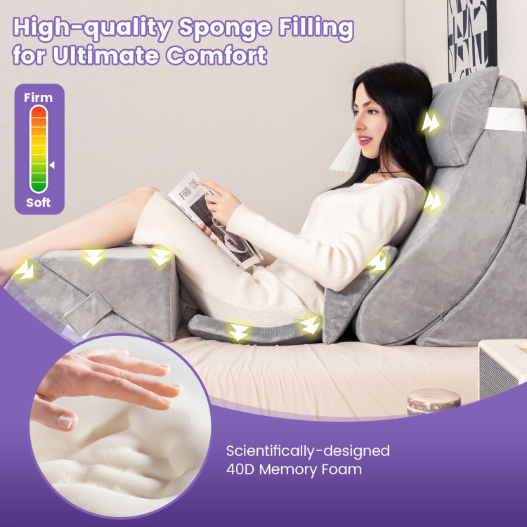 https://assets.costway.com/media/catalog/product/cache/0/thumbnail/750x/9df78eab33525d08d6e5fb8d27136e95/h/HU10593GR/7_Pieces_Bed_Wedge_Pillow_Set_with_Memory_Foam_and_Zipper_Gray-7.jpg