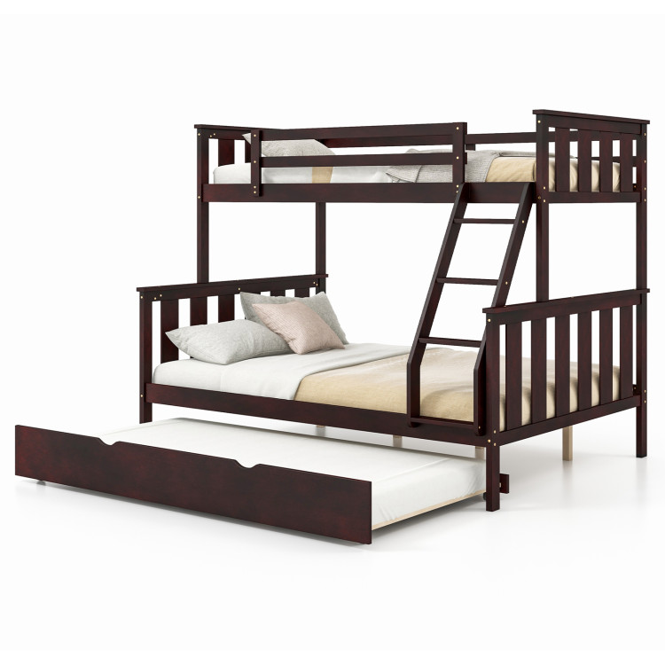 3-in-1 Twin Over Full Bunk Bed with Trundle and Ladder - Gallery View 1 of 10