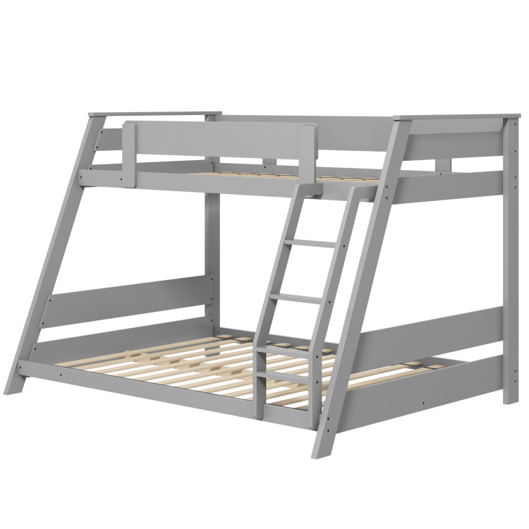 Twin Over Full Low Bunk Bed with Reversible Ladder - Gallery View 1 of 10