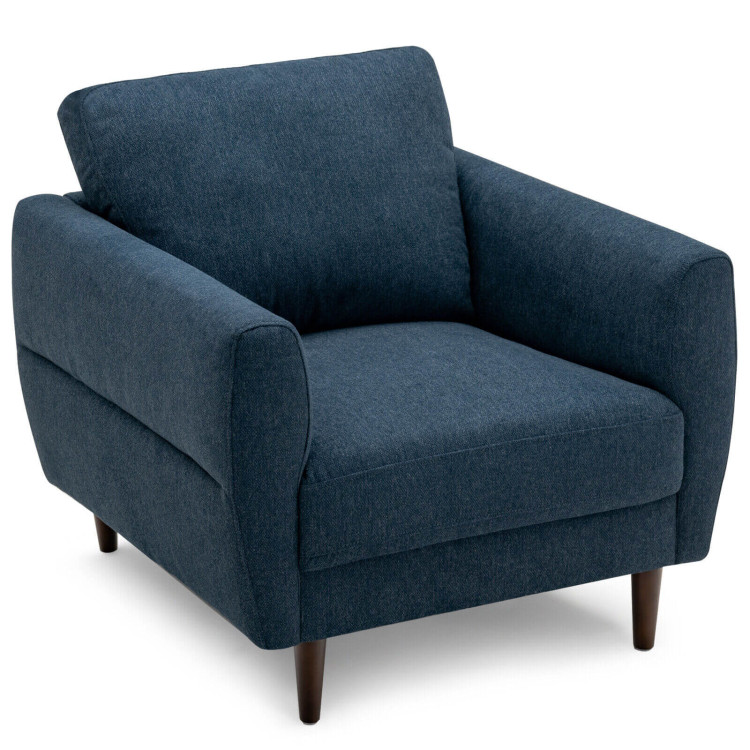 Modern Upholstered Accent Chair Single Sofa Armchair-NavyCostway Gallery View 1 of 8