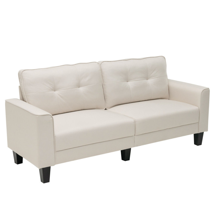 79.5 Inch Fabric Loveseat Sofa with 2 Removable Back Cushions - Gallery View 6 of 8