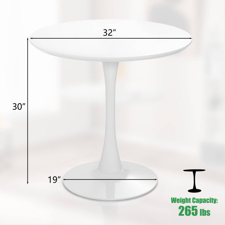 32 Inch Modern Tulip Round Dining Table with MDF Top - Gallery View 5 of 10