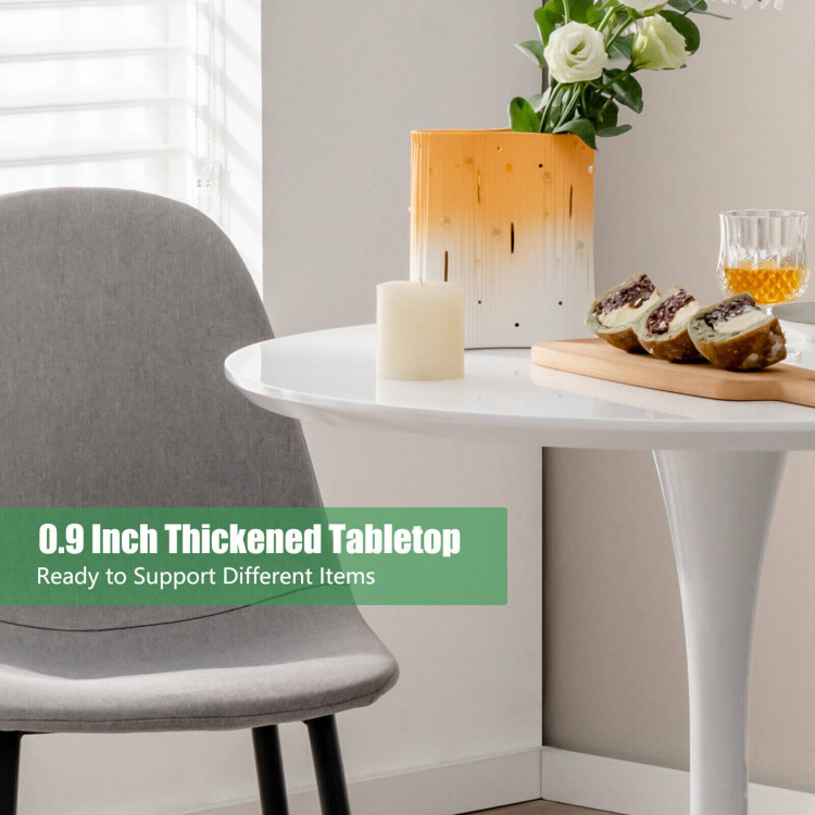 32 Inch Modern Tulip Round Dining Table with MDF Top - Gallery View 7 of 10