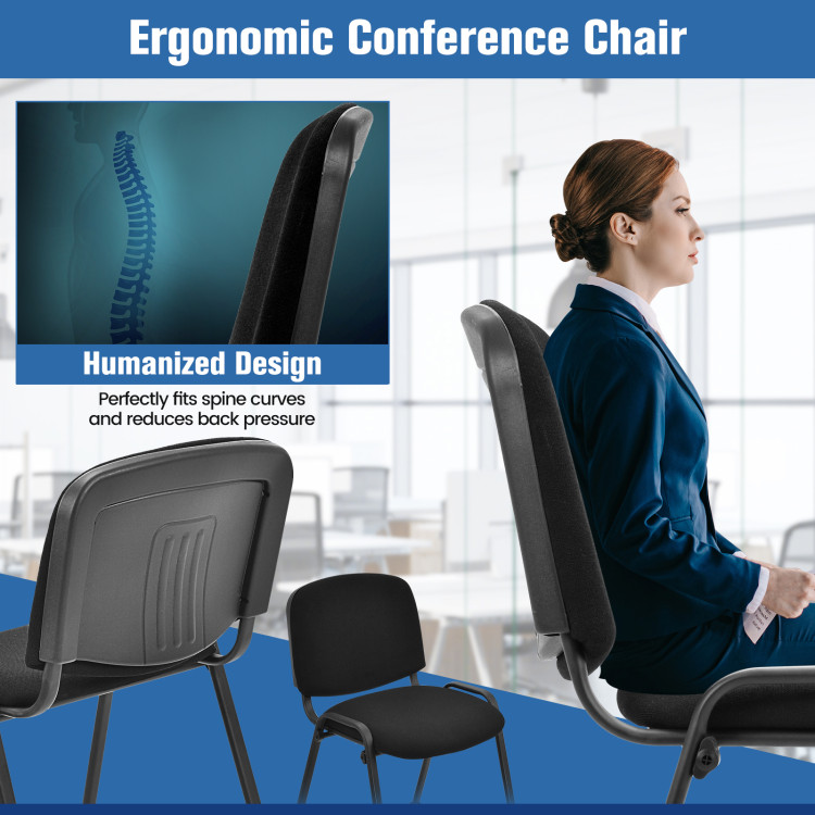 5 Pieces Elegant Conference Office Chair Set for Guest ReceptionCostway Gallery View 3 of 10