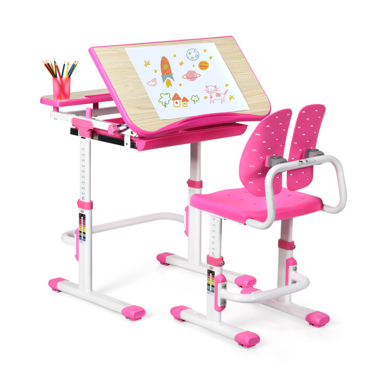  Kids Desk and Chair Set 8-10-12 Year Old, Height