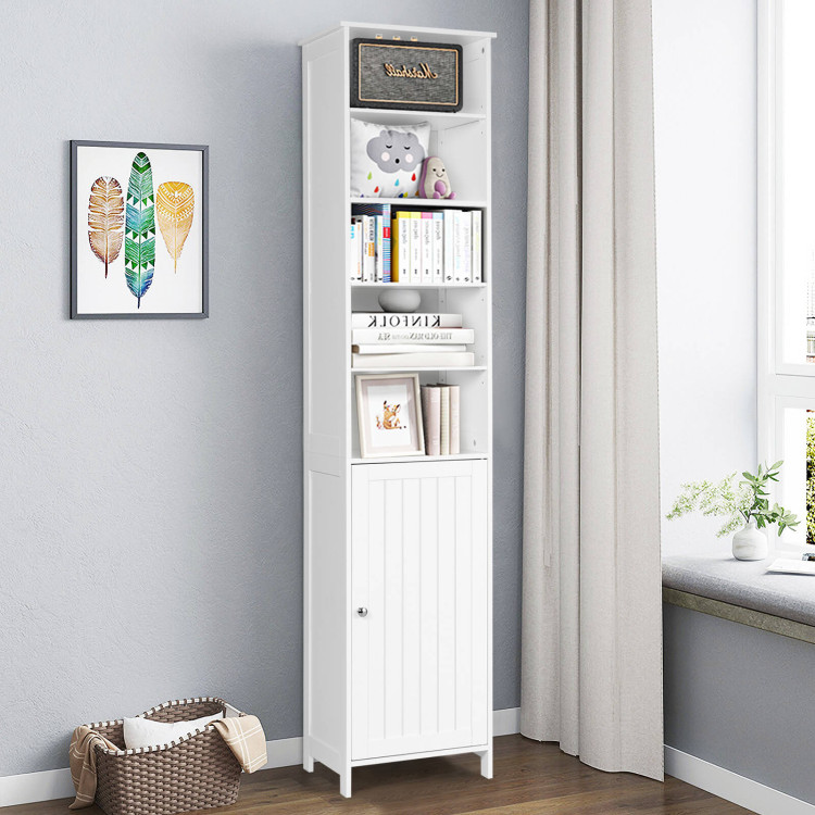 inch Tall Bathroom Storage Cabinet Tall Narrow Cabinet Wooden Free