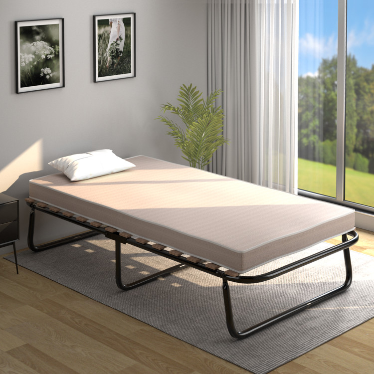 Made in Italy Twin Size Folding Guest Bed with Memory Foam MattressCostway Gallery View 8 of 13