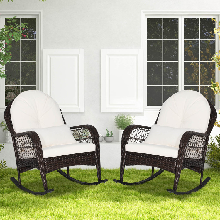 Rattan Rocking Chair Cushion, Outdoor Garden Cushions