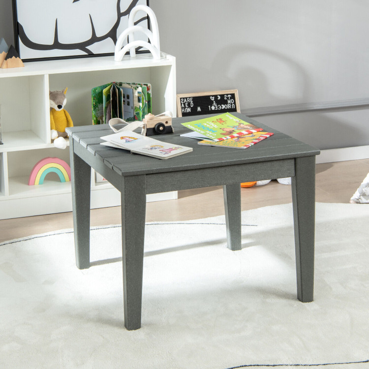 25.5 Inch Square Kids Activity Play Table-GrayCostway Gallery View 6 of 9