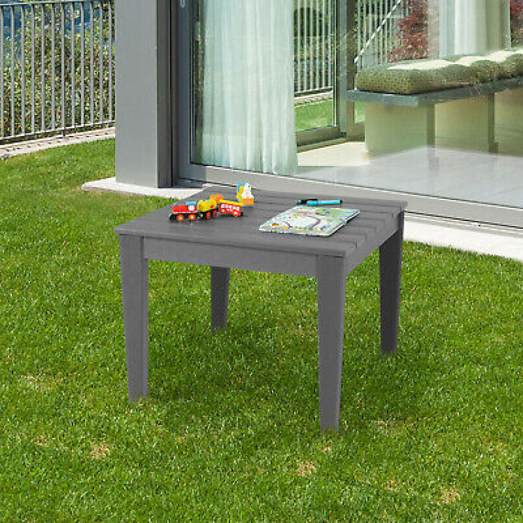25.5 Inch Square Kids Activity Play Table-GrayCostway Gallery View 7 of 9