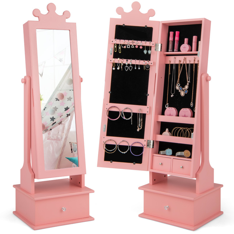 2 In 1 Kids Play Jewelry Armoire With