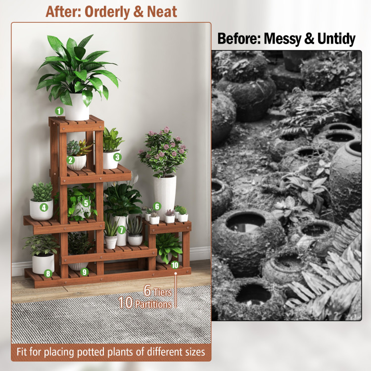 Simple Trending 3 Tier Metal Plant Stand Outdoor Indoor Waterproof,  Stackable Heavy Duty Tall Plant Shelf Flower Pot Holder for Garden, Display  Rack