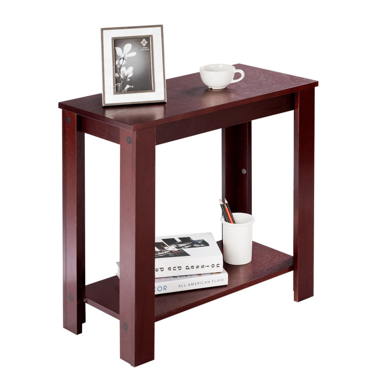 Espresso Wooden Sofa End Table Side TableCostway Gallery View 10 of 12
