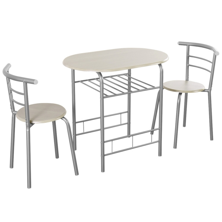 3-Piece Space-Saving Bistro Set for Kitchen and ApartmentCostway Gallery View 8 of 12