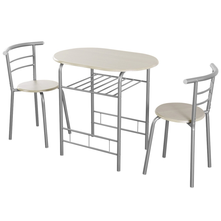 3-Piece Space-Saving Bistro Set for Kitchen and ApartmentCostway Gallery View 4 of 12