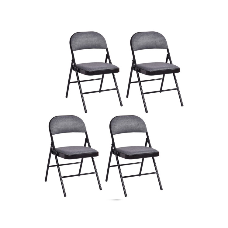Foldable Chair Set with Padded Seat Seat and Fabric Covered Backrest - Gallery View 1 of 10