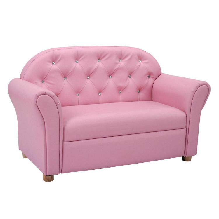 Kids Princess Armrest Chair Lounge CouchCostway Gallery View 1 of 13
