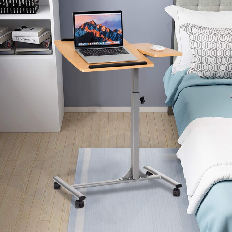 Adjustable Laptop Desk With Stand Holder And WheelsCostway Gallery View 1 of 9