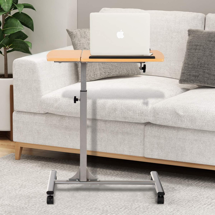 Adjustable Laptop Desk With Stand Holder And WheelsCostway Gallery View 8 of 9