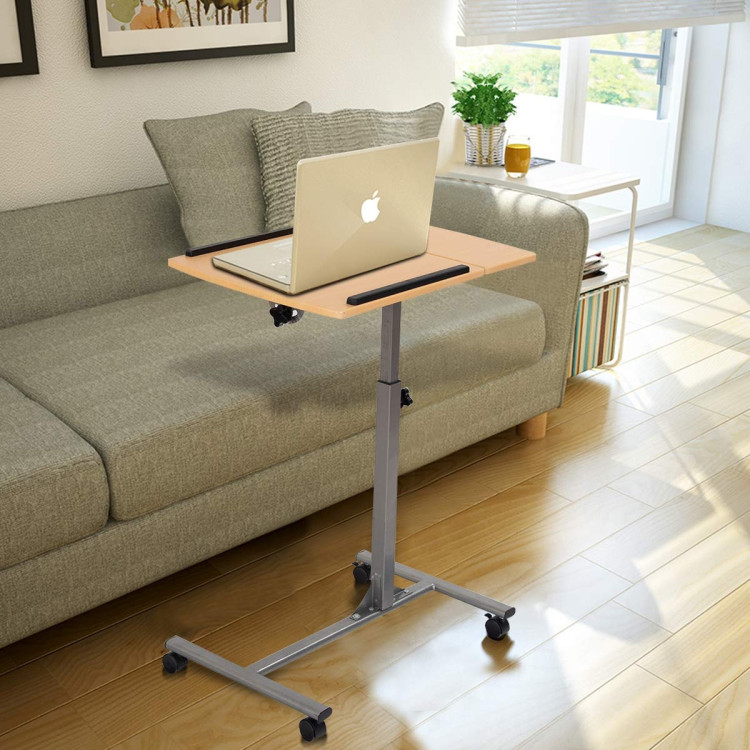 Adjustable Laptop Desk With Stand Holder And WheelsCostway Gallery View 6 of 9