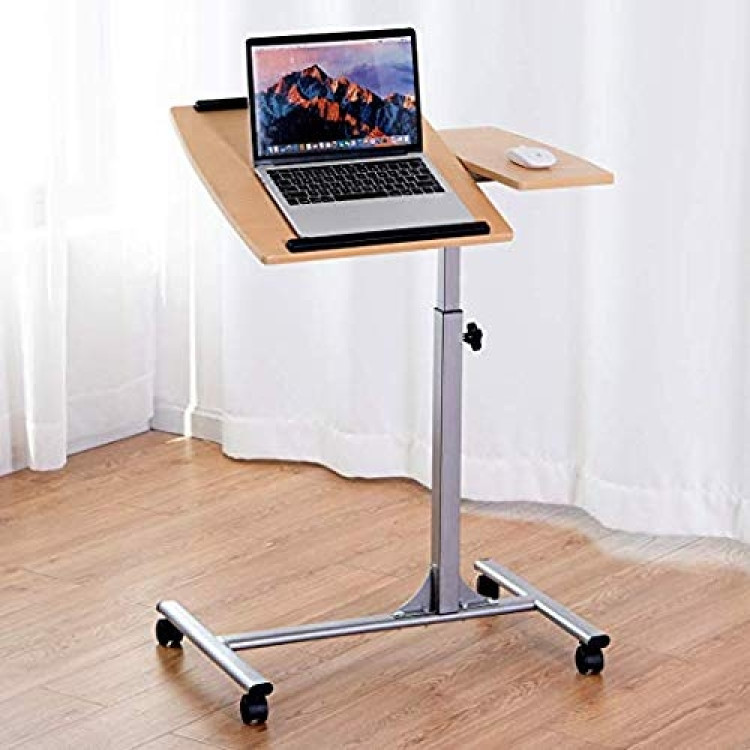 Adjustable Laptop Desk With Stand Holder And WheelsCostway Gallery View 9 of 9