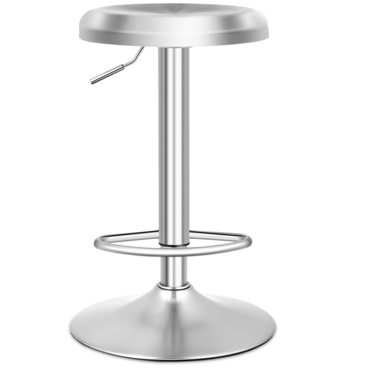 Modern Swivel Adjustable Height Bar Stool with Footrest for Pub Bistro Kitchen DiningCostway Gallery View 1 of 10