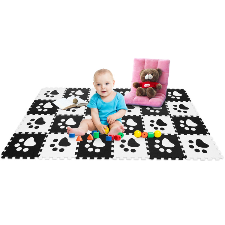 24 Pieces Baby Kids Carpet Puzzle Exercise MatCostway Gallery View 3 of 14