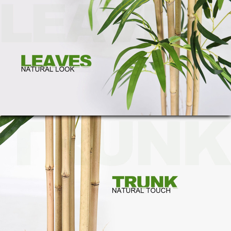 5-Feet Artificial Bamboo Silk Tree Indoor-Outdoor Decorative PlanterCostway Gallery View 9 of 12