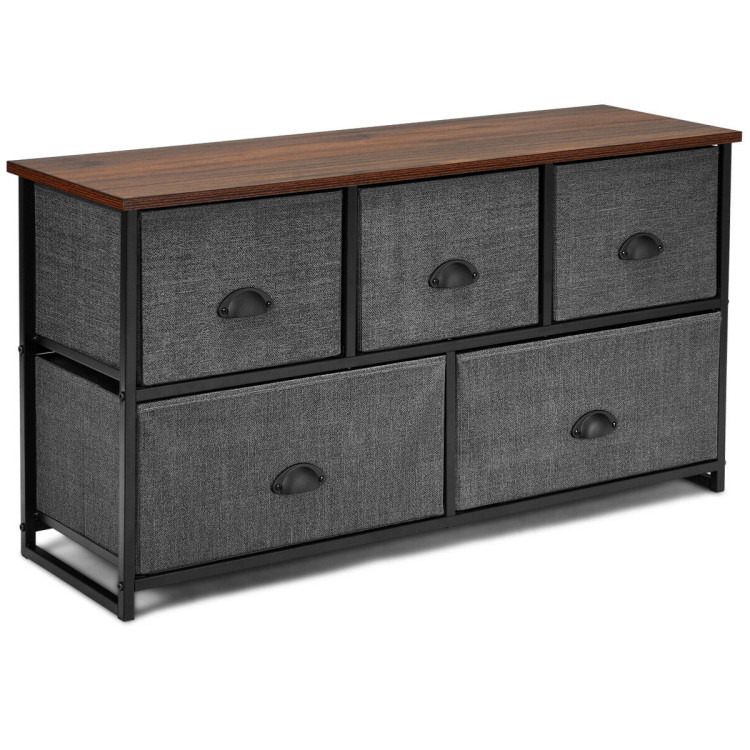 Wood Dresser Storage Unit Side Table Display Organizer-BlackCostway Gallery View 1 of 12