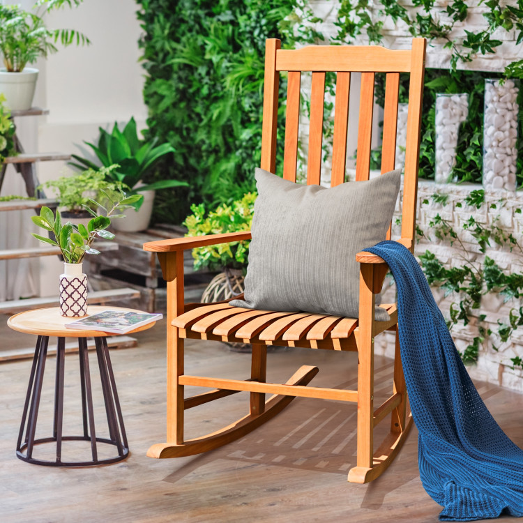 Outdoor Rocking Chair Single Rocker for Patio Deck Costway Gallery View 2 of 10