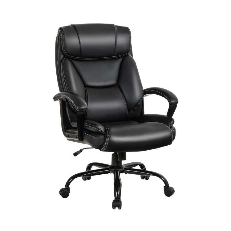 High Back Massage Office Desk Chair with 6-Point Vibrating Pillow, Computer Recliner  Chair with Adjustable