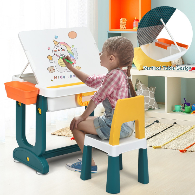 5-in-1 Kids Activity Table SetCostway Gallery View 6 of 11