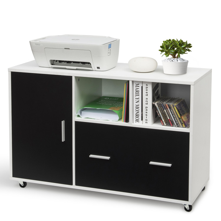Lateral Mobile File Storage CabinetCostway Gallery View 5 of 10