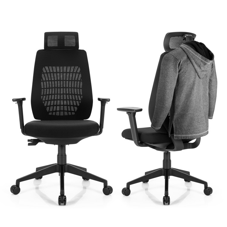 High Back Mesh Office Chair with Clothes HangerCostway Gallery View 9 of 12