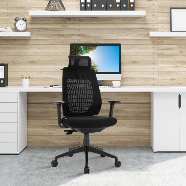 High Back Mesh Office Chair with Clothes HangerCostway Gallery View 7 of 12