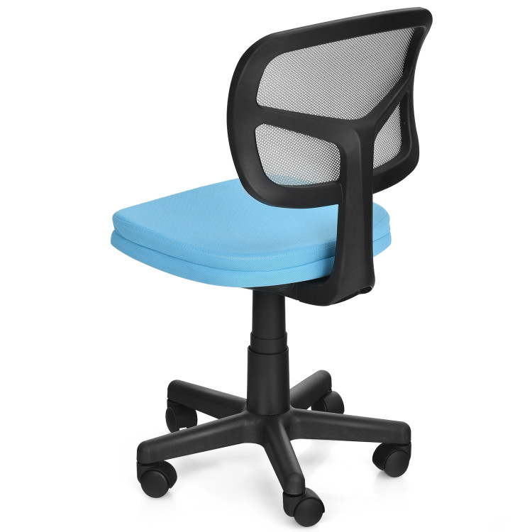 Armless Computer Chair with Height Adjustment and Breathable Mesh for Home Office-BlueCostway Gallery View 8 of 12