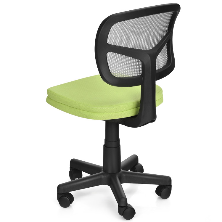 Armless Computer Chair with Height Adjustment and Breathable Mesh for Home Office-GreenCostway Gallery View 8 of 12